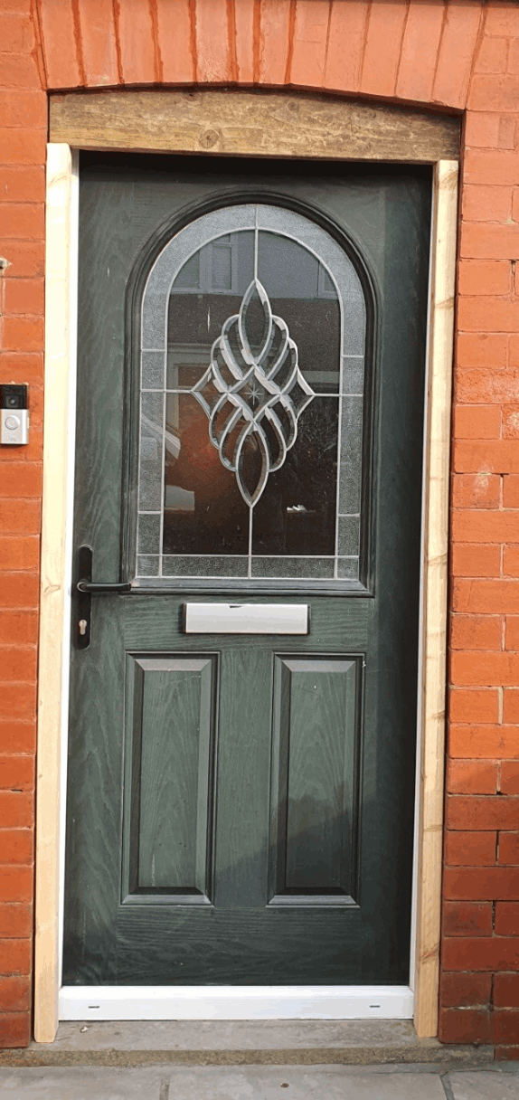 Brickwork repaired over door arch