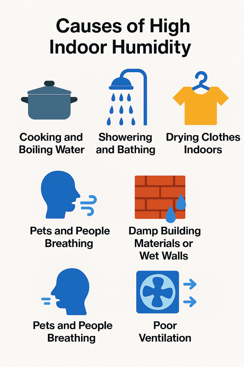 Causes of high humidity in houses